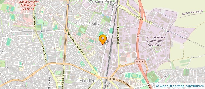 localisation de l'entreprise MADAME AGNES MAURY  DIJON