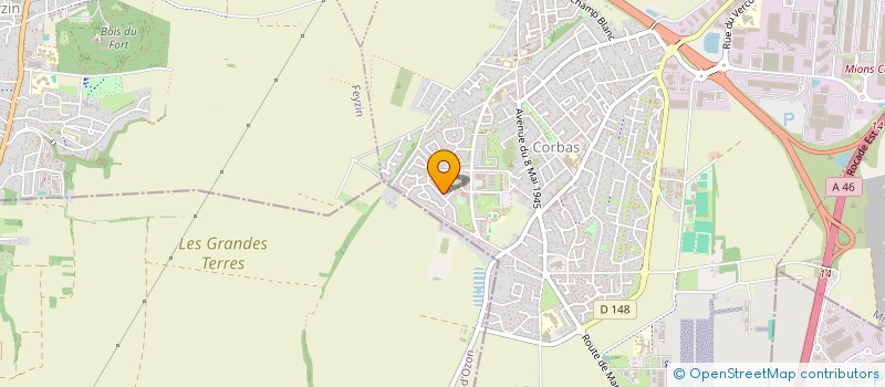 localisation de l'entreprise MADAME AGNES MORERE à CORBAS