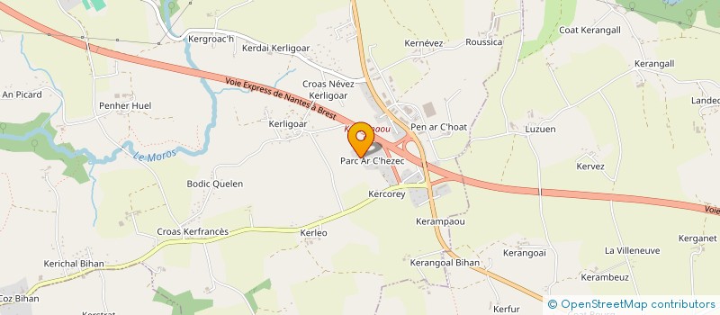 localisation de l'entreprise MADAME AGNES OLIVIER  MELGVEN