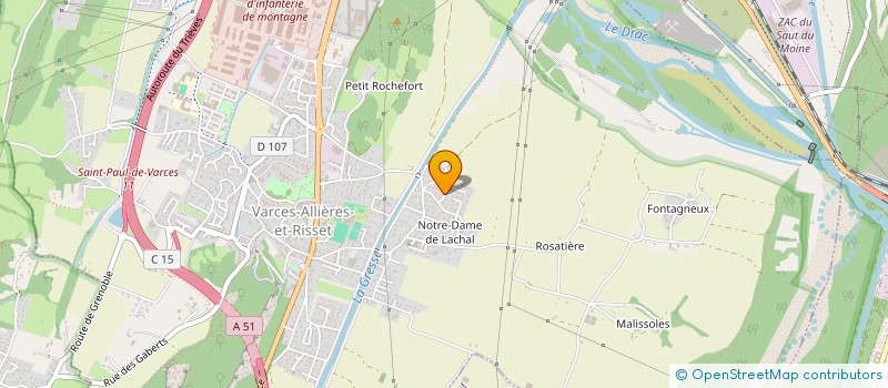 localisation de l'entreprise MADAME AGNES PERRIN  VARCES-ALLIERES-ET-RISSET