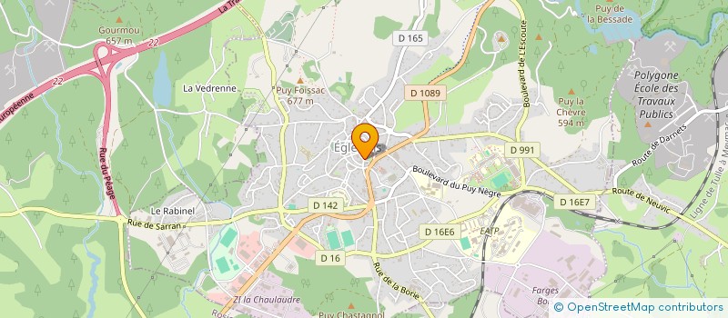 localisation de l'entreprise MADAME AGNES RIANDIERE LA ROCHE  EGLETONS