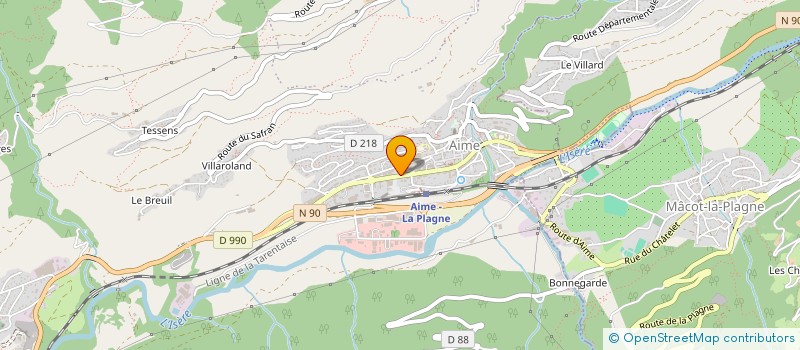 localisation de l'entreprise MADAME AGNES RICHERMOZ  AIME-LA-PLAGNE