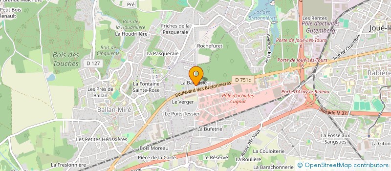 localisation de l'entreprise MADAME AGNES RIDEAU  JOUE-LES-TOURS