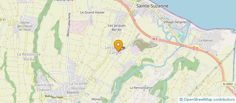 localisation de l'entreprise MADAME AGNES RIVIERE  SAINTE-SUZANNE