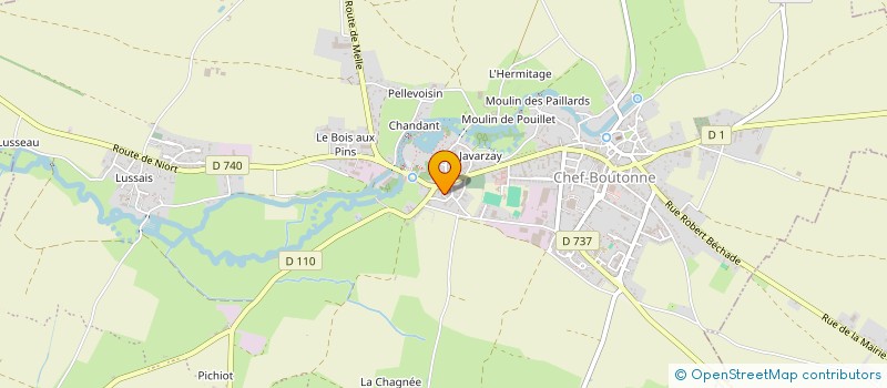 localisation de l'entreprise MADAME AGNES SIMON à CHEF-BOUTONNE