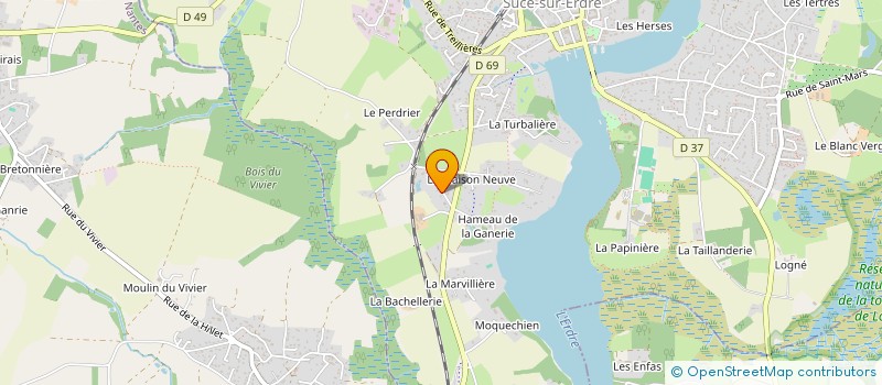 localisation de l'entreprise MADAME AGNES TEFFAUD  SUCE-SUR-ERDRE