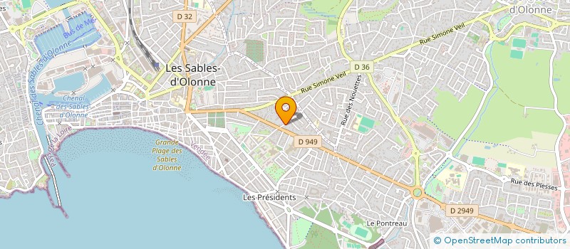 localisation de l'entreprise MADAME AGNES THUILLIER à LES SABLES D'OLONNE