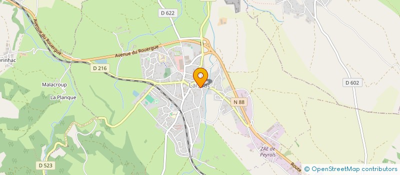 localisation de l'entreprise MADAME AGNES TRUEL  LAISSAC-SEVERAC L'EGLISE