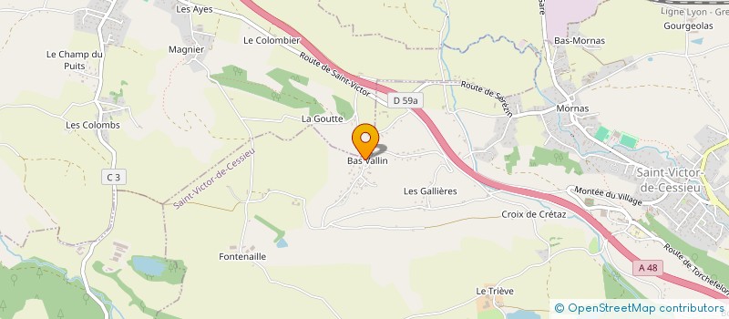 localisation de l'entreprise MADAME AGNES VANNIER  SAINT-VICTOR-DE-CESSIEU