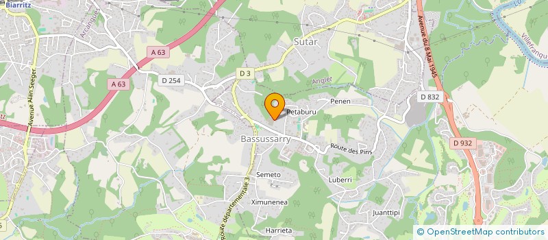 localisation de l'entreprise MADAME AGUEDA GOYENECHE CORDOBA  BASSUSSARRY