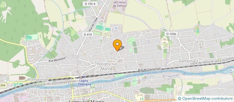 localisation de l'entreprise MADAME AHLAM DAHIB  THORIGNY-SUR-MARNE