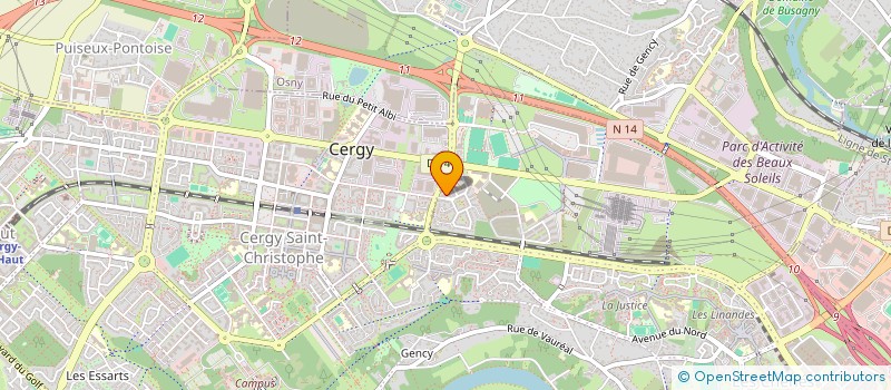 localisation de l'entreprise MADAME AHLEM BOUILATITENE  CERGY