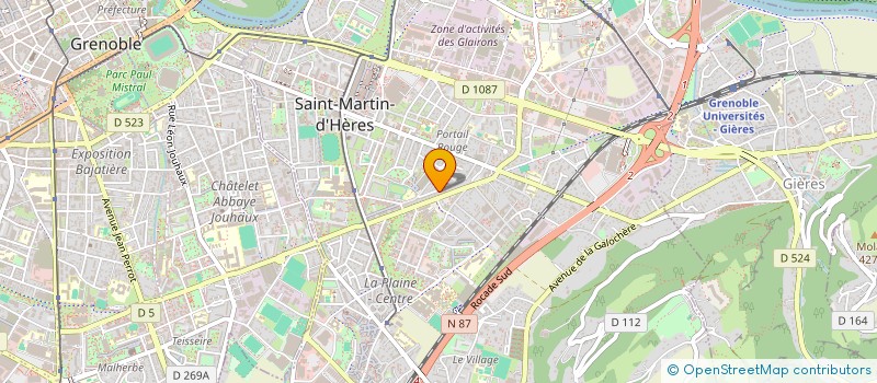 localisation de l'entreprise MADAME AHLEM BOUSBIH  SAINT-MARTIN-D'HERES