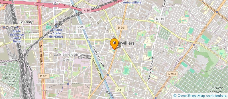 localisation de l'entreprise MADAME AHLEM KHELIL  AUBERVILLIERS