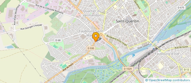 localisation de l'entreprise MADAME AHLEM MTIMET à SAINT-QUENTIN