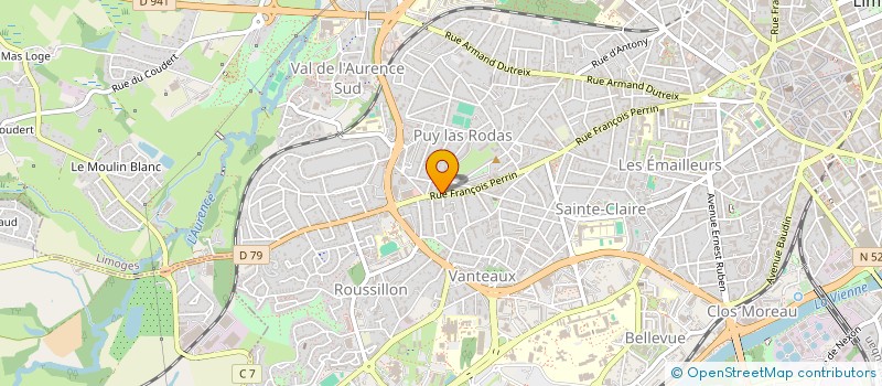 localisation de l'entreprise MADAME AHOU KOUAKOU à LIMOGES