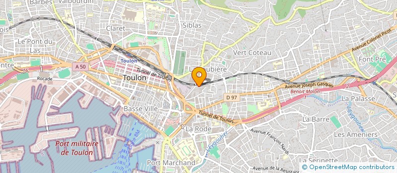 localisation de l'entreprise MADAME AICHA AMARA  TOULON