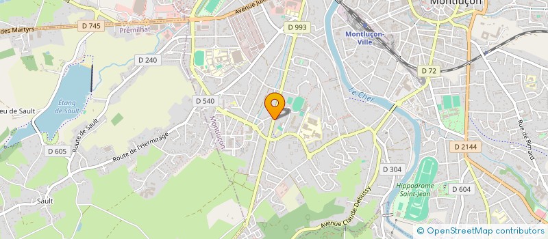 localisation de l'entreprise MADAME AICHA BELMEKI  MONTLUCON