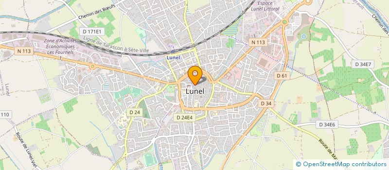 localisation de l'entreprise MADAME AICHA BENSEKLAL  LUNEL