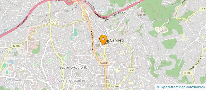localisation de l'entreprise MADAME AICHA CHETTOUH à LE CANNET