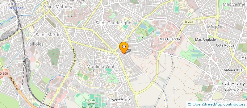 localisation de l'entreprise MADAME AICHA HADDAD à PERPIGNAN