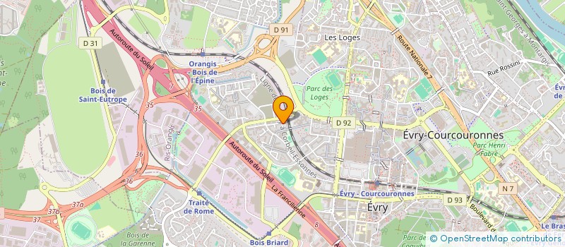 localisation de l'entreprise MADAME AICHA HOMMRANI  EVRY-COURCOURONNES