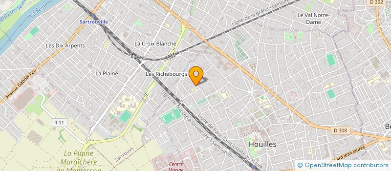 localisation de l'entreprise MADAME AICHA LARBI MANSOUR  HOUILLES