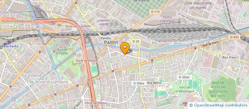 localisation de l'entreprise MADAME AICHA NDIAYE à PANTIN