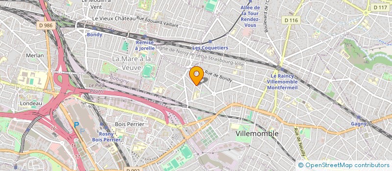 localisation de l'entreprise MADAME AICHA YAHIA-BERROUIGUET  VILLEMOMBLE