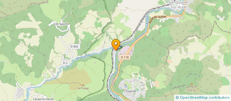 localisation de l'entreprise MADAME AIDEE BERNARD à CAMPAGNE-SUR-AUDE