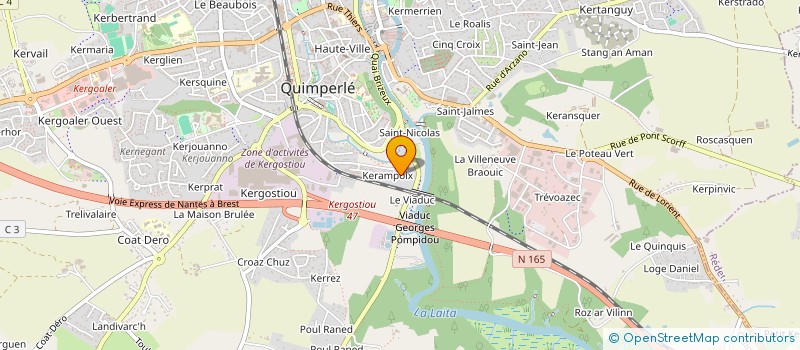 localisation de l'entreprise MADAME AIKHANOUM MIRZABEKOVA à QUIMPERLE