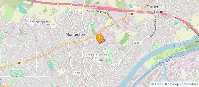 localisation de l'entreprise MADAME AIMEE COTE  CHATOU