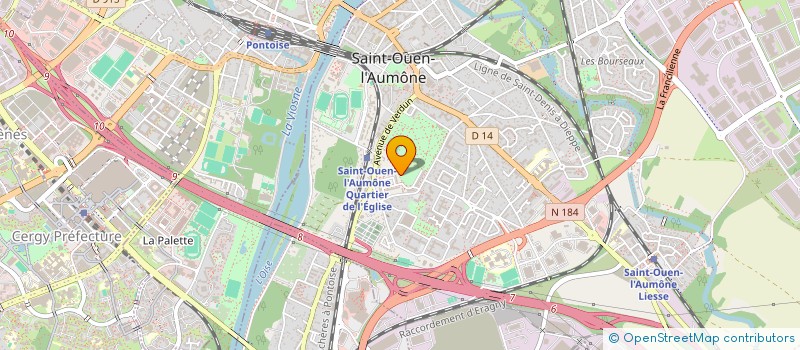 localisation de l'entreprise MADAME AIMEE OBROU  ST OUEN L AUMONE