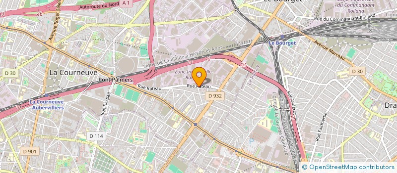 localisation de l'entreprise MADAME AINAT MHADJOU  LA COURNEUVE