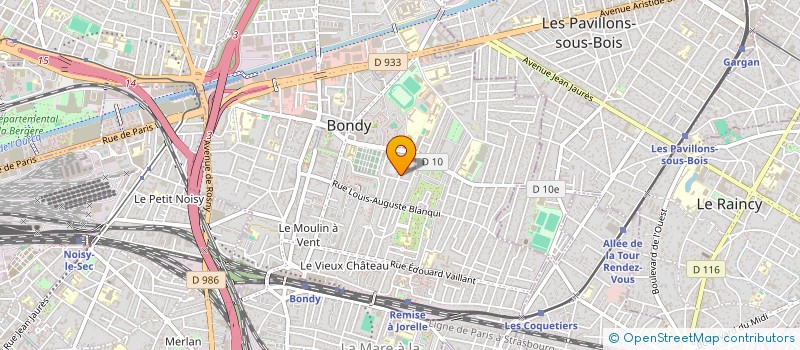 localisation de l'entreprise MADAME AISSATA TRAORE  BONDY