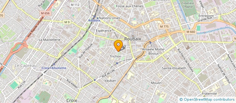 localisation de l'entreprise MADAME AISSATH JAMMEH  ROUBAIX