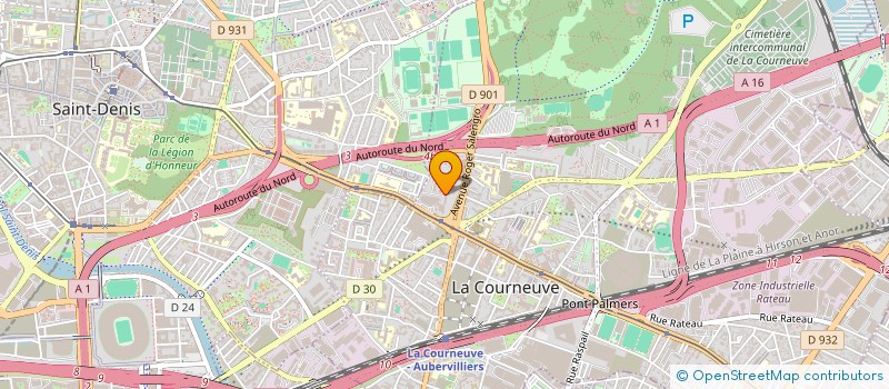 localisation de l'entreprise MADAME AIXIN WANG à LA COURNEUVE