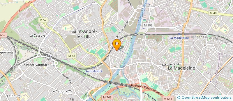 localisation de l'entreprise MADAME ALBANE DELACOMMUNE  SAINT-ANDRE-LEZ-LILLE