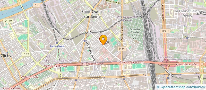 localisation de l'entreprise MADAME ALBANE GROS à SAINT-OUEN-SUR-SEINE