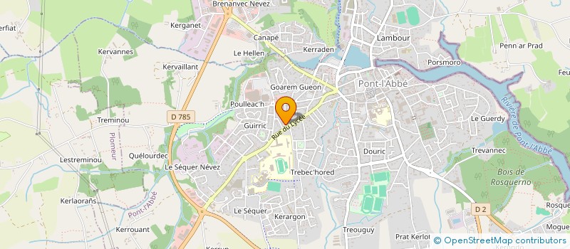 localisation de l'entreprise MADAME ALBANE KERISIT  PONT-L'ABBE