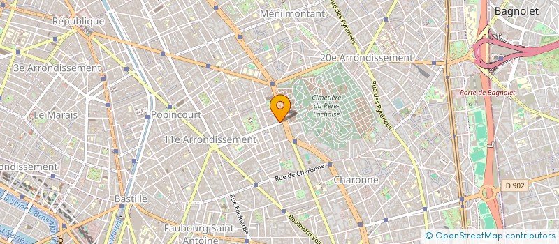 localisation de l'entreprise MADAME ALBANE LABLANCHERIE  PARIS