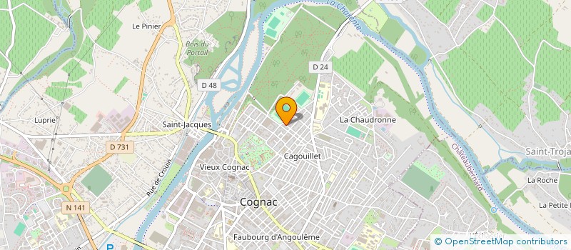 localisation de l'entreprise MADAME ALBANE LE PREVOST DE LA MOISSONNIERE à COGNAC