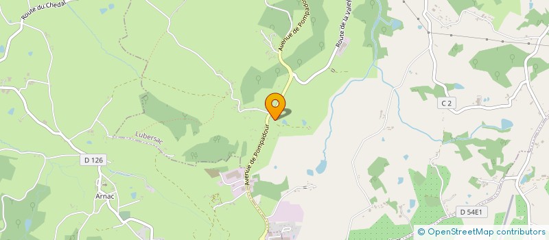 localisation de l'entreprise MADAME ALBANE PENNEQUIN  LUBERSAC