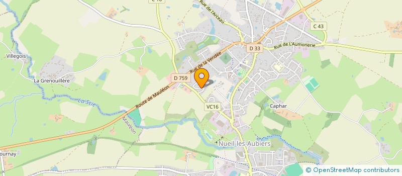 localisation de l'entreprise MADAME ALBANE ROBERT  NUEIL-LES-AUBIERS