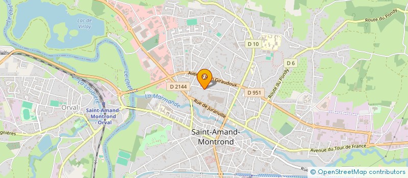 localisation de l'entreprise MADAME ALBANE ROBIEUX  SAINT-AMAND-MONTROND