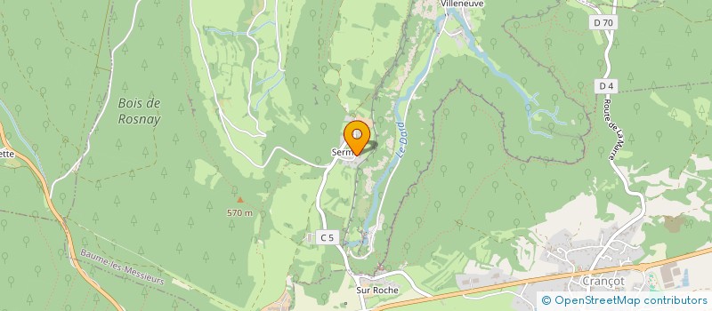 localisation de l'entreprise MADAME ALBERTINE BONNARD  BAUME-LES-MESSIEURS