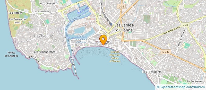 localisation de l'entreprise MADAME ALBERTINE GALLOT à LES SABLES D'OLONNE