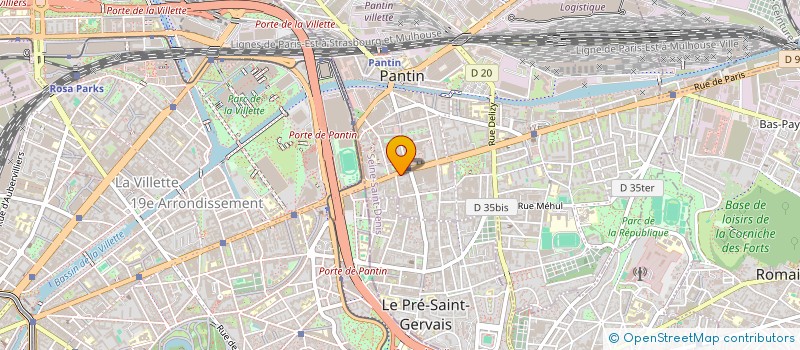 localisation de l'entreprise MADAME ALDE BONNERUE  PANTIN