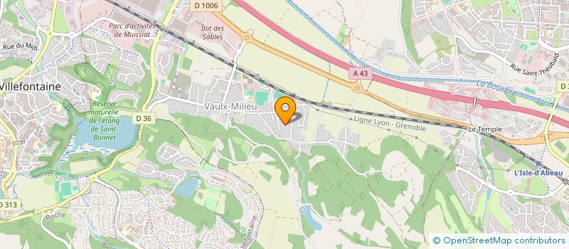 localisation de l'entreprise MADAME ALESSIA BERTHET  VAULX-MILIEU