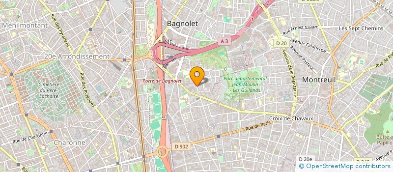 localisation de l'entreprise MADAME ALEXA KNEZEVIC à BAGNOLET